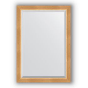 Зеркало с фацетом в багетной раме - сосна 62 мм, 71 х 101 см, Evoform