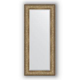 Зеркало с фацетом в багетной раме - виньетка античная бронза 109 мм, 65 х 150 см, Evoform
