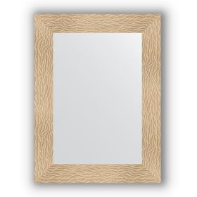 Зеркало в багетной раме - золотые дюны 90 мм, 60 х 80 см, Evoform
