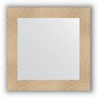 Зеркало в багетной раме - золотые дюны 90 мм, 70 х 70 см, Evoform - фото 306898095