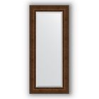 Зеркало с фацетом в багетной раме - состаренная бронза с орнаментом 120 мм, 72 х 162 см, Evoform - фото 6051389