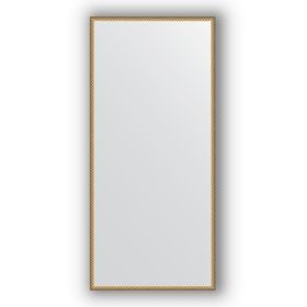 Зеркало в багетной раме - витая латунь 26 мм, 68 х 148 см, Evoform