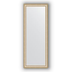 Зеркало в багетной раме - золотые бусы на серебре 60 мм, 55 х 145 см, Evoform