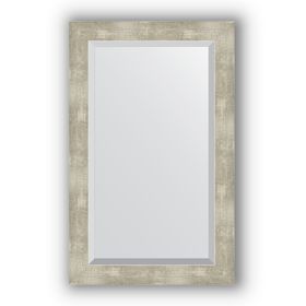 Зеркало с фацетом в багетной раме - алюминий 61 мм, 51 х 81 см, Evoform