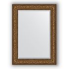 Зеркало с фацетом в багетной раме - виньетка состаренная бронза 109 мм, 80 х 110 см, Evoform - фото 6051410