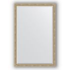 Зеркало с фацетом в багетной раме - состаренное серебро с плетением 70 мм, 113 х 173 см, Evoform - фото 6051423
