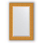 Зеркало с фацетом в багетной раме - сусальное золото 80 мм, 55 х 85 см, Evoform - фото 6051424