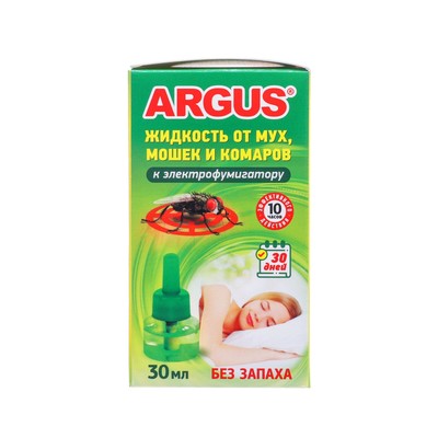 Дополнительный флакон-жидкость от мух Argus, без запаха, 30 мл