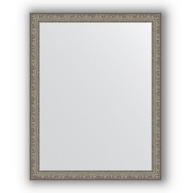 Зеркало в багетной раме - виньетка состаренное серебро 56 мм, 74 х 94 см, Evoform