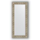 Зеркало с фацетом в багетной раме - барокко серебро 106 мм, 70 х 160 см, Evoform - фото 6051435
