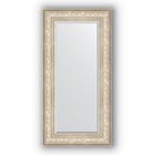 Зеркало с фацетом в багетной раме - виньетка серебро 109 мм, 60 х 120 см, Evoform - фото 6051436