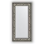 Зеркало с фацетом в багетной раме - византия серебро 99 мм, 59 х 119 см, Evoform - фото 6051441