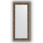 Зеркало с фацетом в багетной раме - вензель серебряный 101 мм, 69 х 159 см, Evoform - фото 306898161