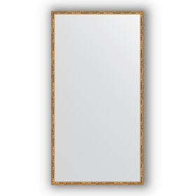 Зеркало в багетной раме - золотой бамбук 24 мм, 67 х 127 см, Evoform