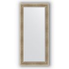 Зеркало с фацетом в багетной раме - серебряный акведук 93 мм, 77 х 167 см, Evoform - фото 306898187