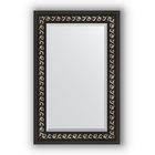 Зеркало с фацетом в багетной раме - чёрный ардеко 81 мм, 55 х 85 см, Evoform - фото 6051479