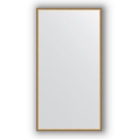Зеркало в багетной раме - витая латунь 26 мм, 68 х 128 см, Evoform