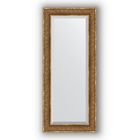 Зеркало с фацетом в багетной раме - вензель бронзовый 101 мм, 64 х 149 см, Evoform - фото 306898200