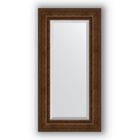 Зеркало с фацетом в багетной раме - состаренная бронза с орнаментом 120 мм, 62 х 122 см, Evoform - фото 6051499