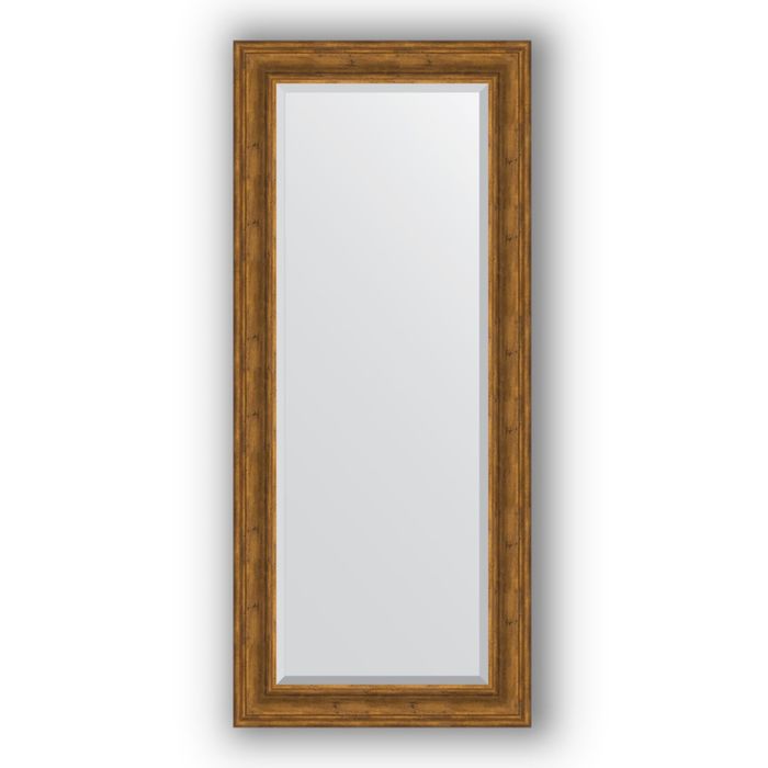 Зеркало с фацетом в багетной раме - травленая бронза 99 мм, 69 х 159 см, Evoform