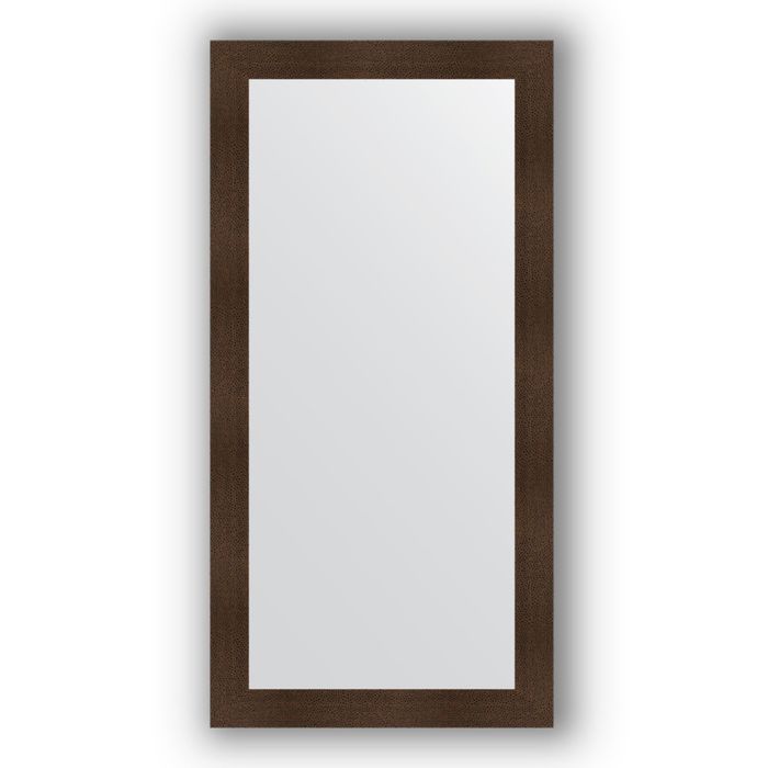 Зеркало в багетной раме - бронзовая лава 90 мм, 80 х 160 см, Evoform