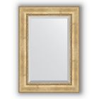 Зеркало с фацетом в багетной раме - состаренное серебро с орнаментом 120 мм, 72 х 102 см, Evoform - фото 306898219