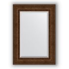 Зеркало с фацетом в багетной раме - состаренная бронза с орнаментом 120 мм, 72 х 102 см, Evoform - фото 6051514