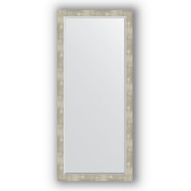 Зеркало с фацетом в багетной раме - алюминий 61 мм, 71 х 161 см, Evoform