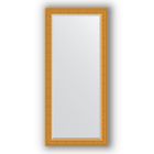 Зеркало с фацетом в багетной раме - сусальное золото 80 мм, 75 х 165 см, Evoform - фото 6051530