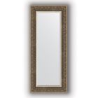 Зеркало с фацетом в багетной раме - вензель серебряный 101 мм, 59 х 139 см, Evoform - фото 6051533