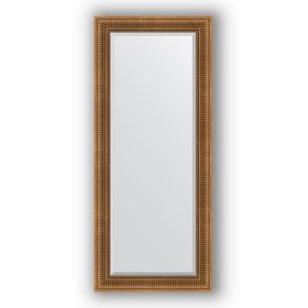 Зеркало с фацетом в багетной раме - бронзовый акведук 93 мм, 67 х 157 см, Evoform