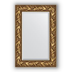 Зеркало с фацетом в багетной раме - византия золото 99 мм, 59 х 89 см, Evoform