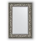 Зеркало с фацетом в багетной раме - византия серебро 99 мм, 59 х 89 см, Evoform - фото 306898246