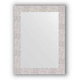 Зеркало в багетной раме - соты алюминий 70 мм, 56 х 76 см, Evoform