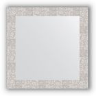 Зеркало в багетной раме - соты алюминий 70 мм, 66 х 66 см, Evoform - фото 306898256