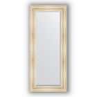 Зеркало с фацетом в багетной раме - травленое серебро 99 мм, 64 х 149 см, Evoform - фото 6051555