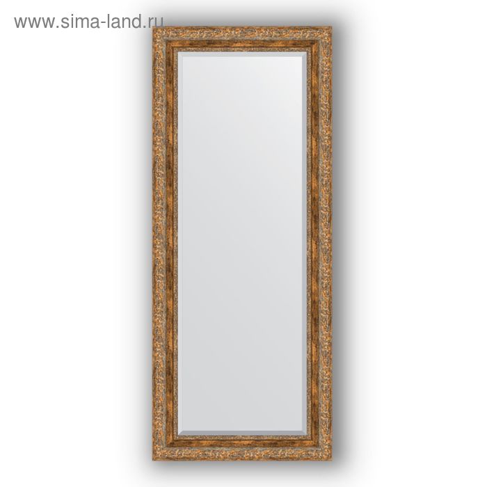 Зеркало с фацетом в багетной раме - виньетка античная бронза 85 мм, 60 х 145 см, Evoform - Фото 1