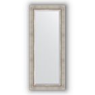 Зеркало с фацетом в багетной раме - римское серебро 88 мм, 61 х 146 см, Evoform - фото 306898280