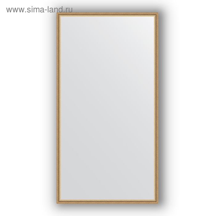 Зеркало в багетной раме - витое золото 28 мм, 68 х 128 см, Evoform - Фото 1