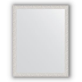 Зеркало в багетной раме - чеканка белая 46 мм, 71 х 91 см, Evoform