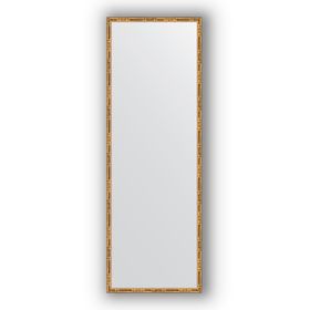 Зеркало в багетной раме - золотой бамбук 24 мм, 47 х 137 см, Evoform