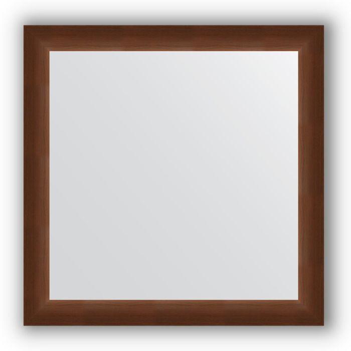 Зеркало в багетной раме - орех 65 мм, 76 х 76 см, Evoform