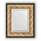 Зеркало с фацетом в багетной раме - барокко золото 106 мм, 50 х 60 см, Evoform - фото 306898326