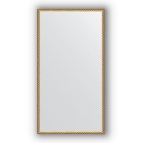Зеркало в багетной раме - витая латунь 26 мм, 58 х 108 см, Evoform