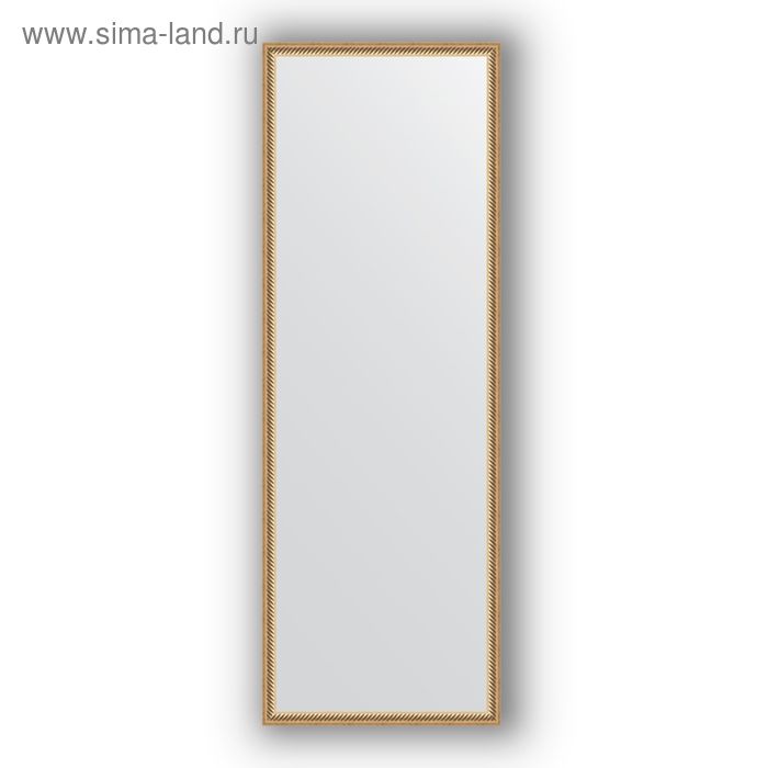 Зеркало в багетной раме - витое золото 28 мм, 48 х 138 см, Evoform - Фото 1