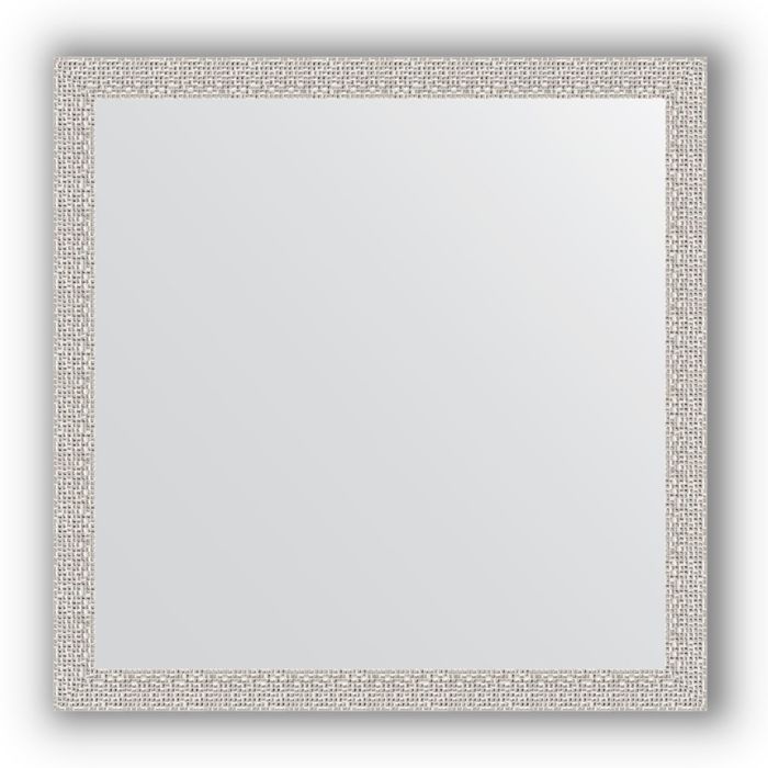 Зеркало в багетной раме - мозаика хром 46 мм, 71 х 71 см, Evoform