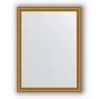 Зеркало в багетной раме - бусы золотые 46 мм, 62 х 82 см, Evoform - фото 306898374