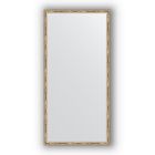 Зеркало в багетной раме - серебряный бамбук 24 мм, 47 х 97 см, Evoform - фото 6051680