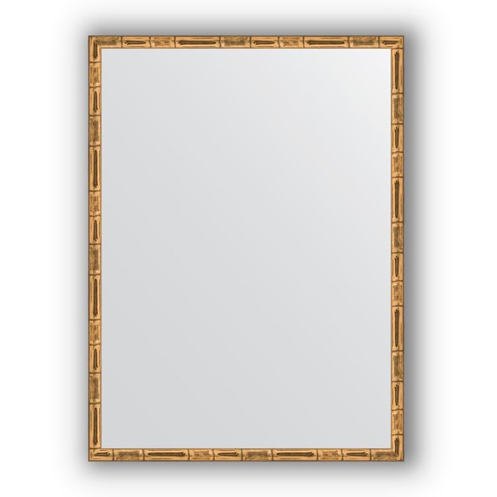 Зеркало в багетной раме - золотой бамбук 24 мм, 57 х 77 см, Evoform