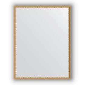 Зеркало в багетной раме - витое золото 28 мм, 68 х 88 см, Evoform